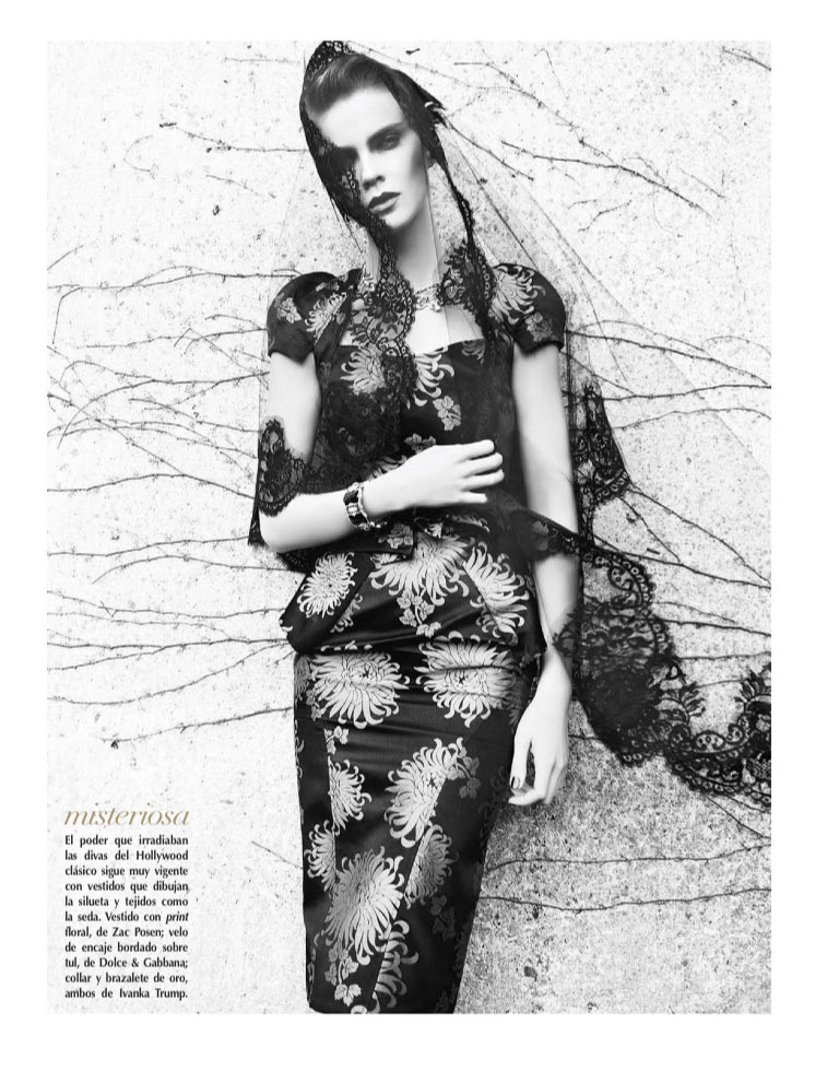 Kasia Evokes Hollywood Glamour for Vogue Latin America January 2013