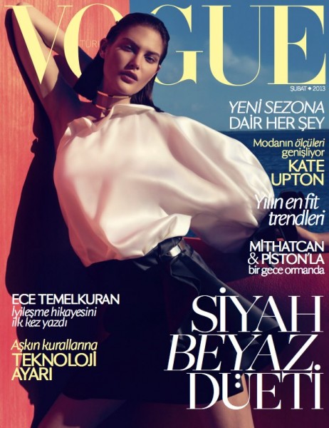 Catherine McNeil Dons Givenchy for Vogue Turkey's February 2013 Cover