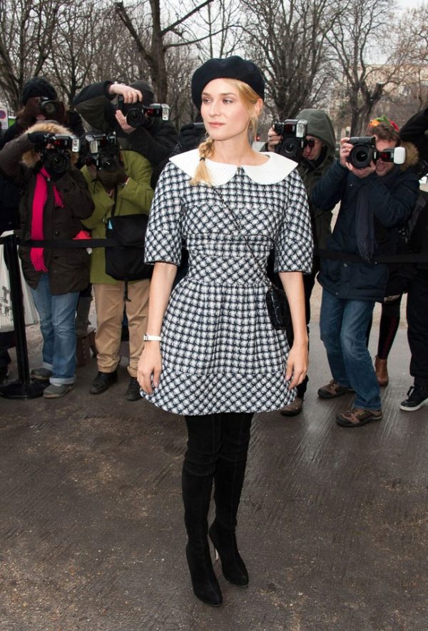 Diane Kruger in Chanel at the Chanel Haute Couture Spring/Summer 2013 ...