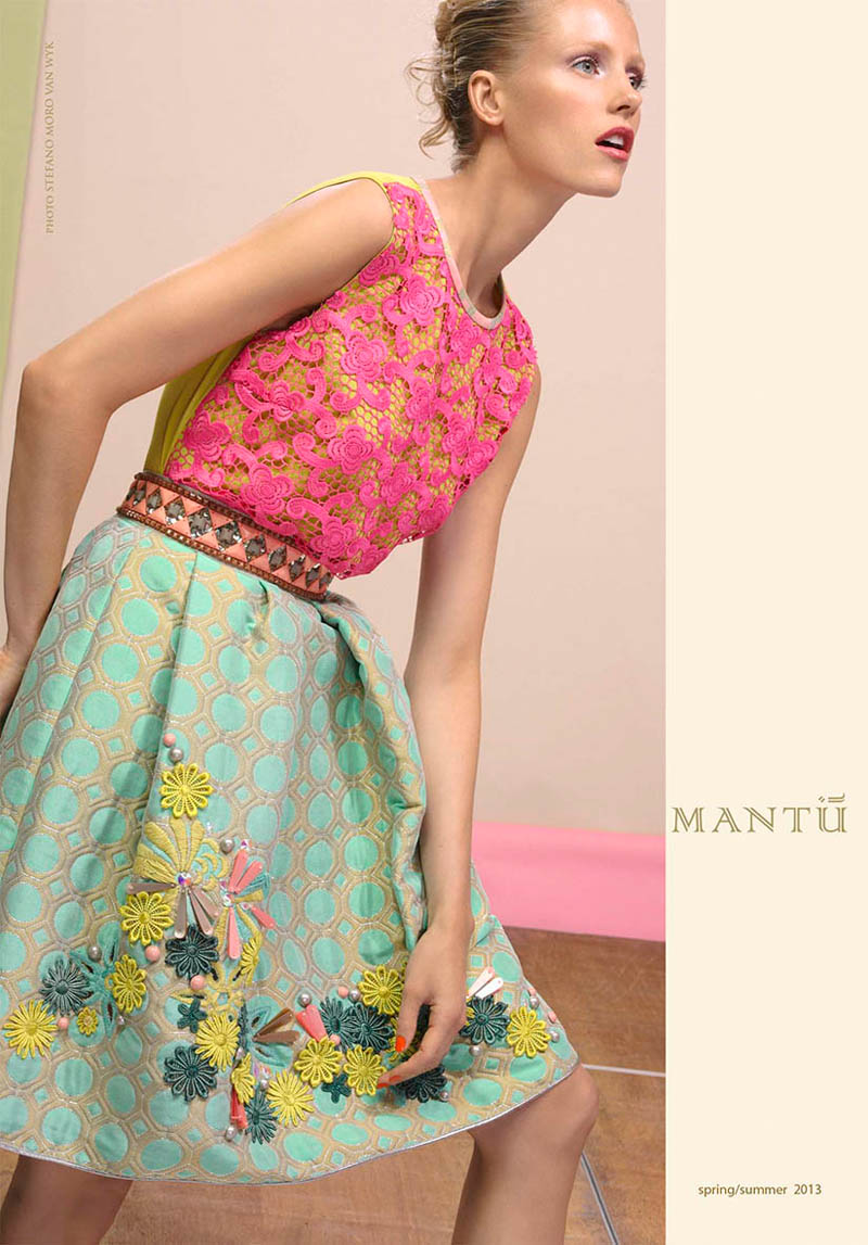 Diana Meszaros Shows Off Mantù’s S/S 2013 Collection in WWD by Stefano Moro Van Wyk