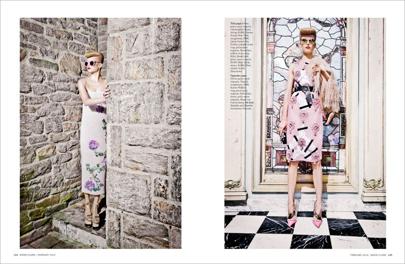 Karo Mrozkova Dons Retro Style for Marie Claire US February 2013 by Jean-Francois Campos