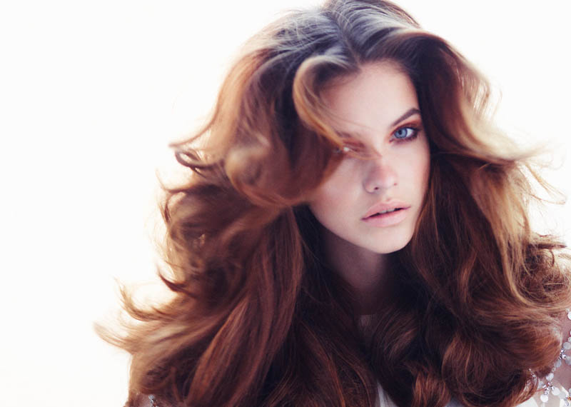 Barbara Palvin Models Spring Beauty Trends for Glamour UK's March Issue, Shot by Simon Emmett