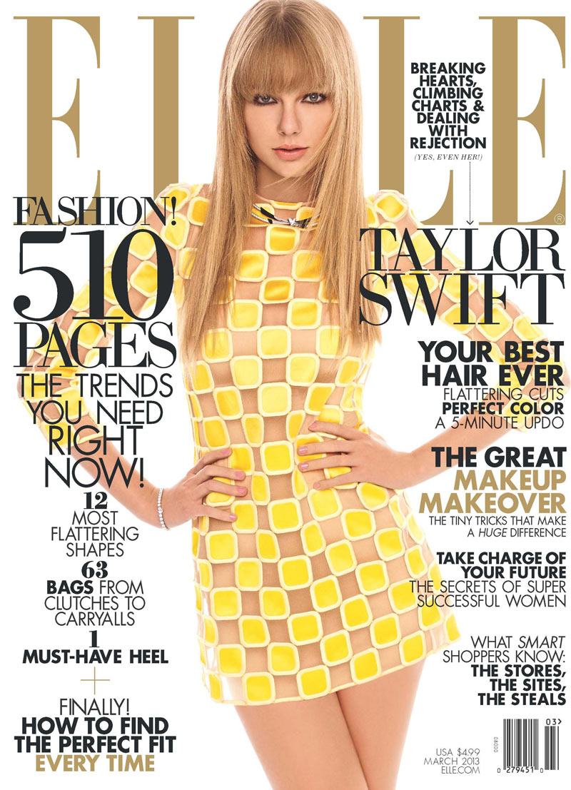 Taylor Swift Covers Elle US' March 2013 Issue in Louis Vuitton