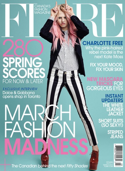 Charlotte Free Covers Flare's March 2013 Issue Charlotte Free Covers Flare's March 2013 Issue