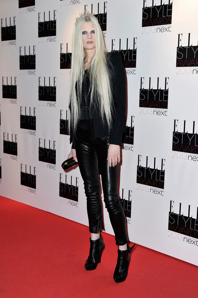 Kristen McMenamy in McQ by Alexander McQueen at the ELLE UK Style Awards