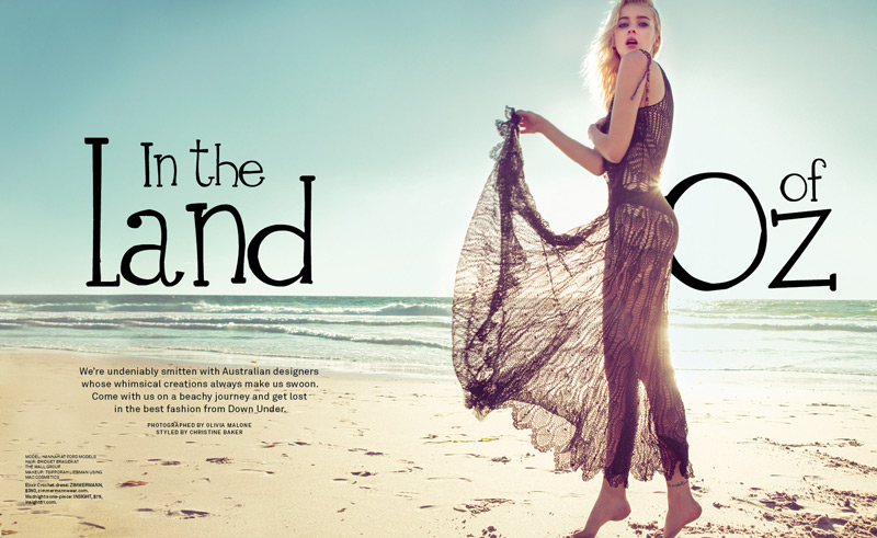 Hannah Wears Aussie Style for Foam Magazine's March/April Issue