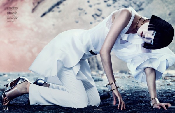Wang Xiao Dons Futuristic Style for Elle UK March 2013 by Marcus Ohlsson Wang Xiao Dons Futuristic Style for Elle UK March 2013 by Marcus Ohlsson