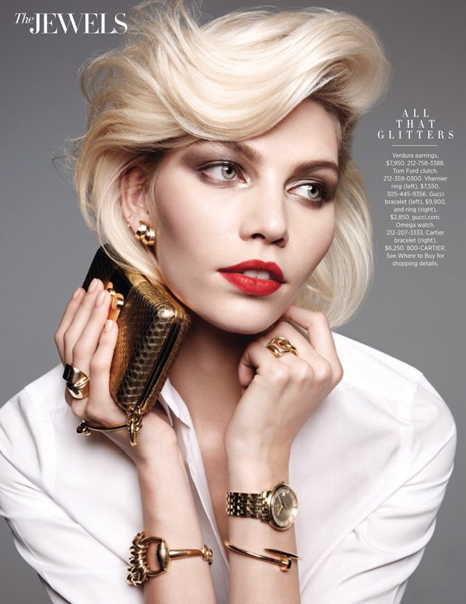 Aline Weber Shines for Amy Troost in Harper's Bazaar US March 2013