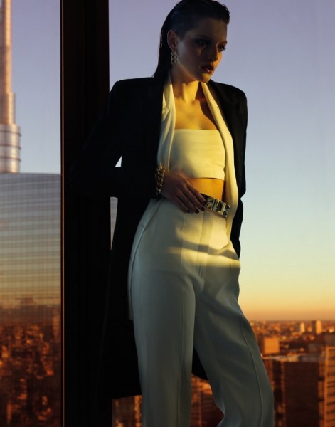 Helena Babic is Tuxedo Chic for Io Donna by Gianluca Fontana Helena Babic is Tuxedo Chic for Io Donna by Gianluca Fontana