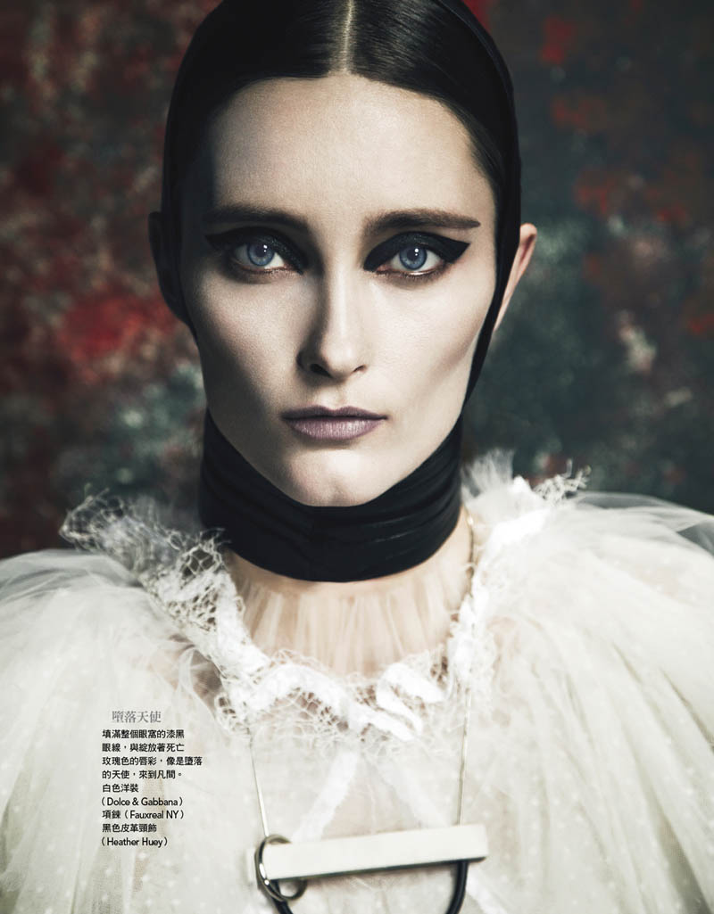 Iekeliene Stange is a Gothic Beauty for Vogue Taiwan February 2013 by Yossi Michaeli