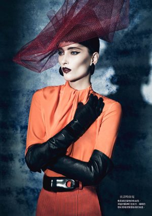 Iekeliene Stange is a Gothic Beauty for Vogue Taiwan February 2013 by ...