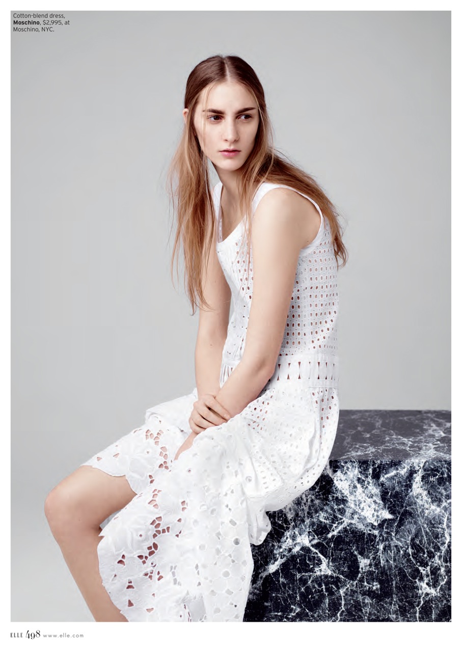 Ros Georgiou Sports Minimal Luxe for Elle US March 2013 by Thomas Whiteside