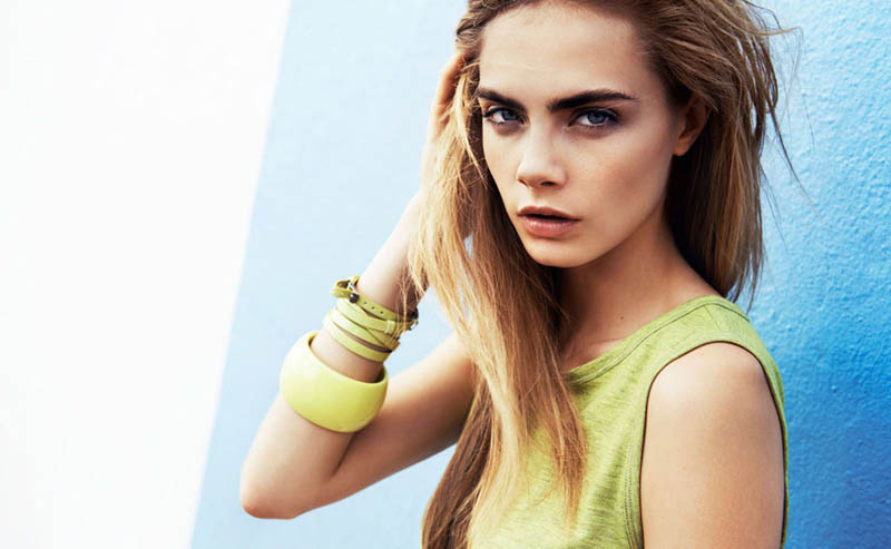 Image: Cara Delevingne for Reserved spring 2014 campaign. Photo - Reserved/Matesue Sejeja