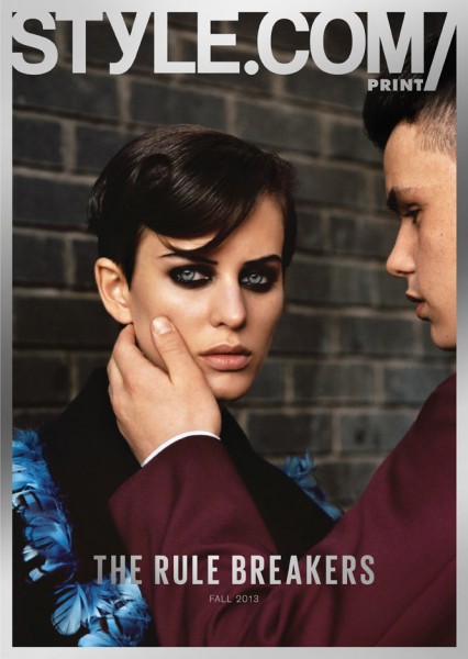 Ellinore Erichsen Wears Christopher Kane on Style.com / Print's Fall 2013 Cover Ellinore Erichsen Wears Christopher Kane on Style.com / Print's Fall 2013 Cover