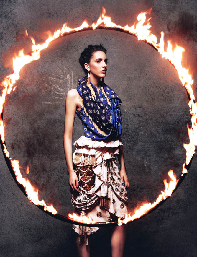 Iris Egbers Is Center Stage for Grazia UK April 2013 by Takahiro Ogawa