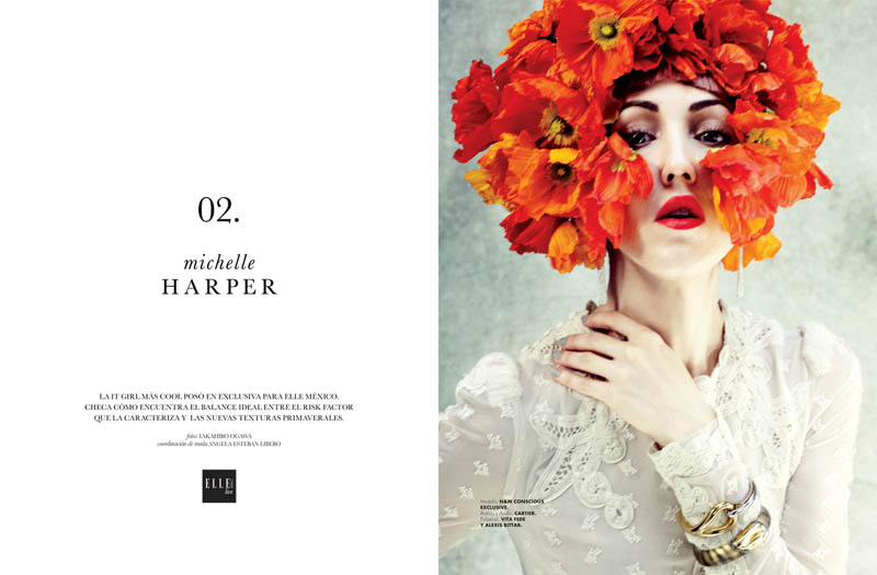 Michelle Harper Makes a Splash in ELLE Mexico's Green Issue by Takahiro ...