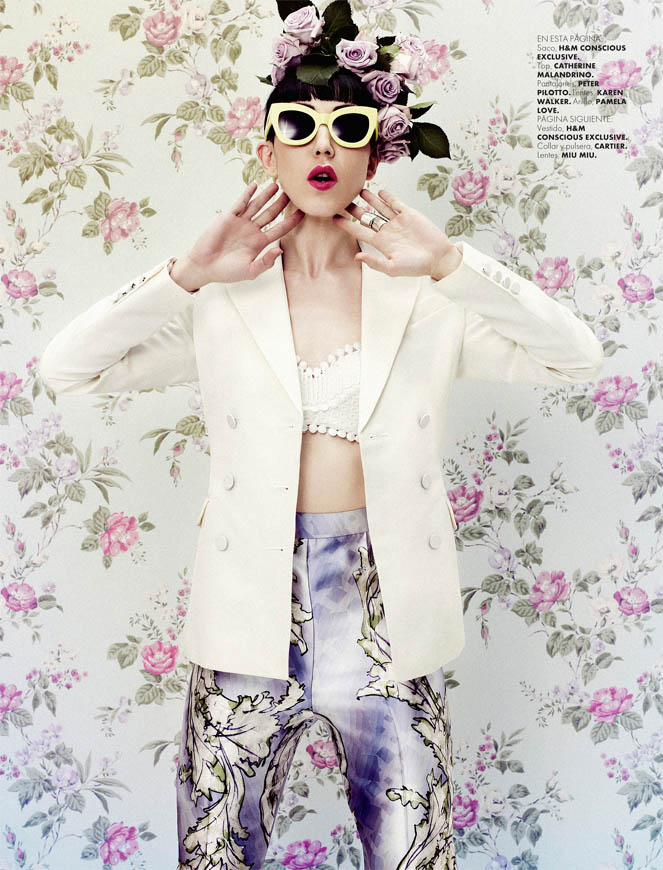 Michelle Harper Makes a Splash in ELLE Mexico’s Green Issue by Takahiro Ogawa