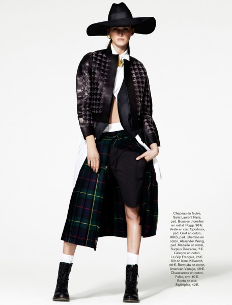 Ali Stephens Dons Buffalo Boy Style for Glamour France’s May Issue by Jason Kim