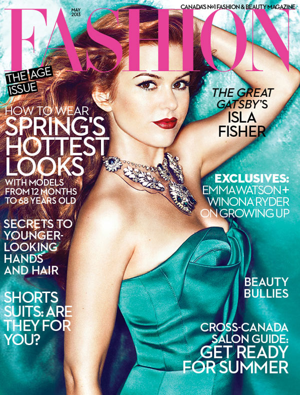 Isla Fisher Wears Burberry Prorsum for Fashion Canada's May 2013 Cover