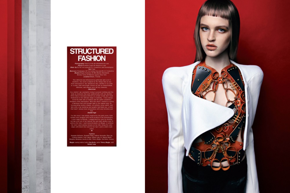 Megan and Melody Wear Structured Fashion in Kurv Magazine by Eliot & Erick