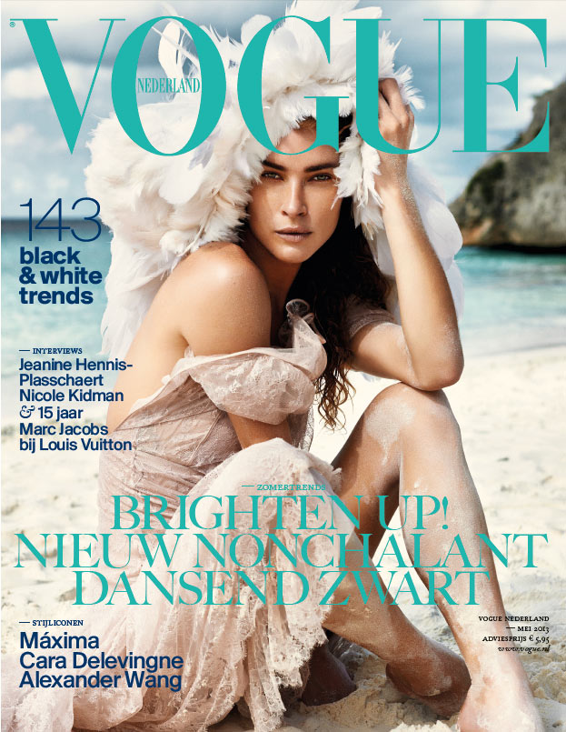 Erin Wasson Hits the Beach for Vogue Netherlands' May 2013 Cover