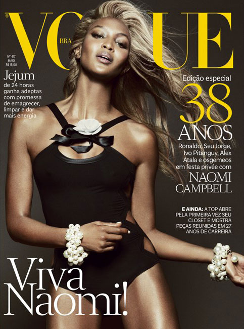 Naomi Campbell Goes Blonde for Vogue Brazil's May 2013 Cover