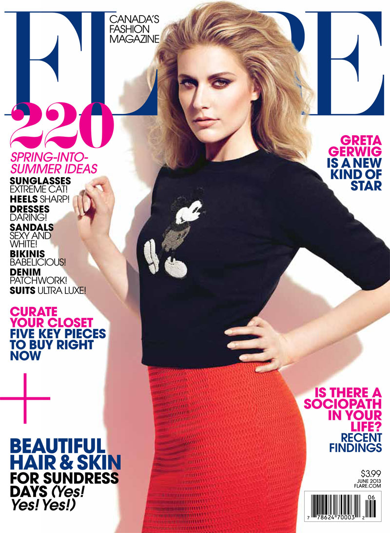 Greta Gerwig is Pretty in Marc Jacobs for Flare's June 2013 Cover