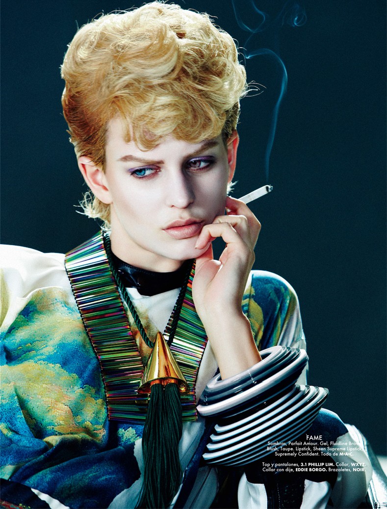 Ellinore Erichsen Channels David Bowie for Takahiro Ogawa in Elle Mexico May 2013
