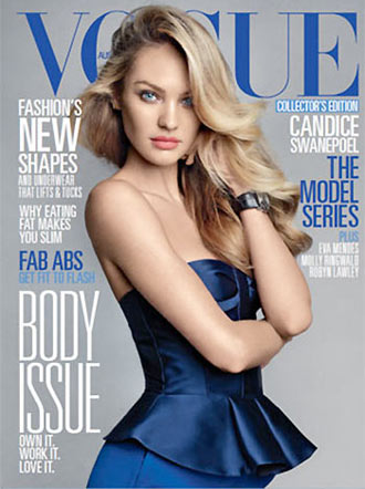 Candice Swanepoel Covers Vogue Australia June 2013 in Burberry