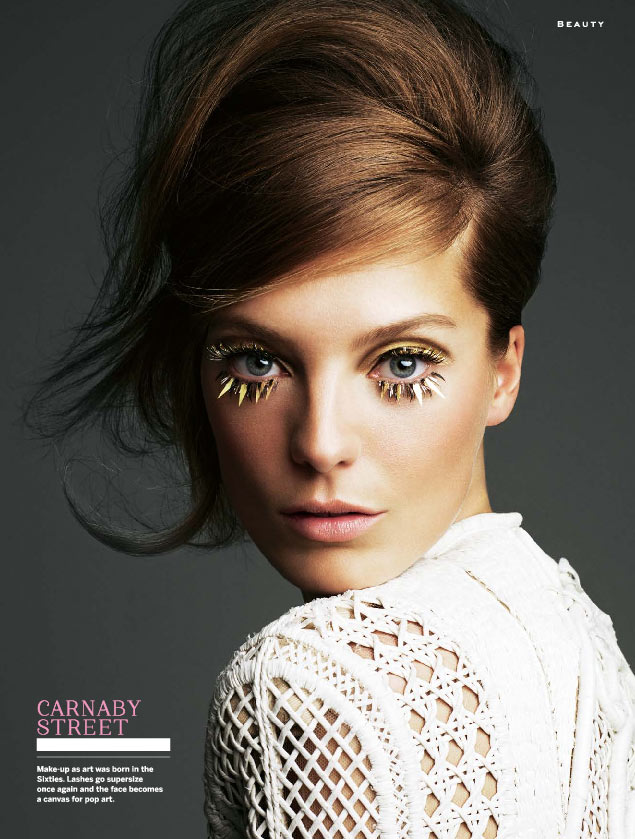 Daria Werbowy Goes Retro for Stylist Magazine’s April 2013 Edition