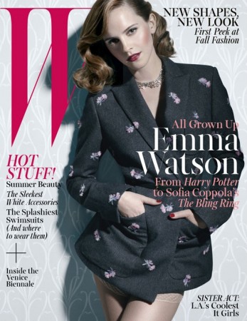 Emma Watson Models Grown-up Glamour for W Magazine June/July 2013 Cover