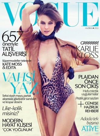 Karlie Kloss Gets Wild for Vogue Turkey June 2013 Cover Karlie Kloss Gets Wild for Vogue Turkey June 2013 Cover