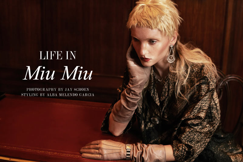 Nastia Shershen by Jay Schoen in "Life in Miu Miu" for Fashion Gone Rogue