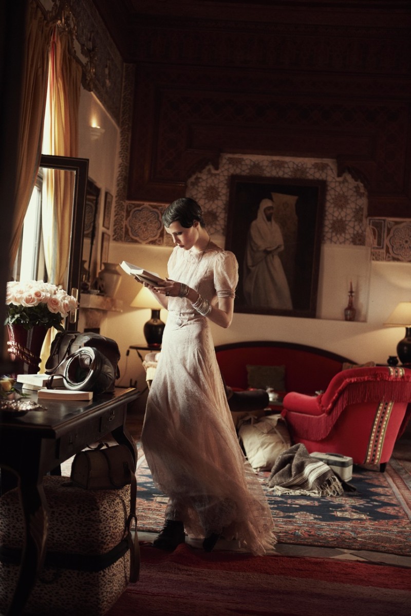 Edie Campbell Poses in Morocco for Peter Lindbergh in Vogue US June 2013
