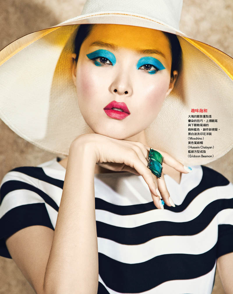 Sung Hee Kim Dons Blue Hues for Vogue Taiwan June 2013 by Yossi Michaeli