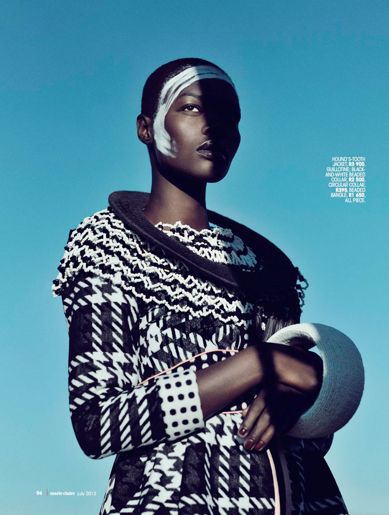 Aluad Deng Anei Sports Tartans and Plaids for Marie Claire South Africa