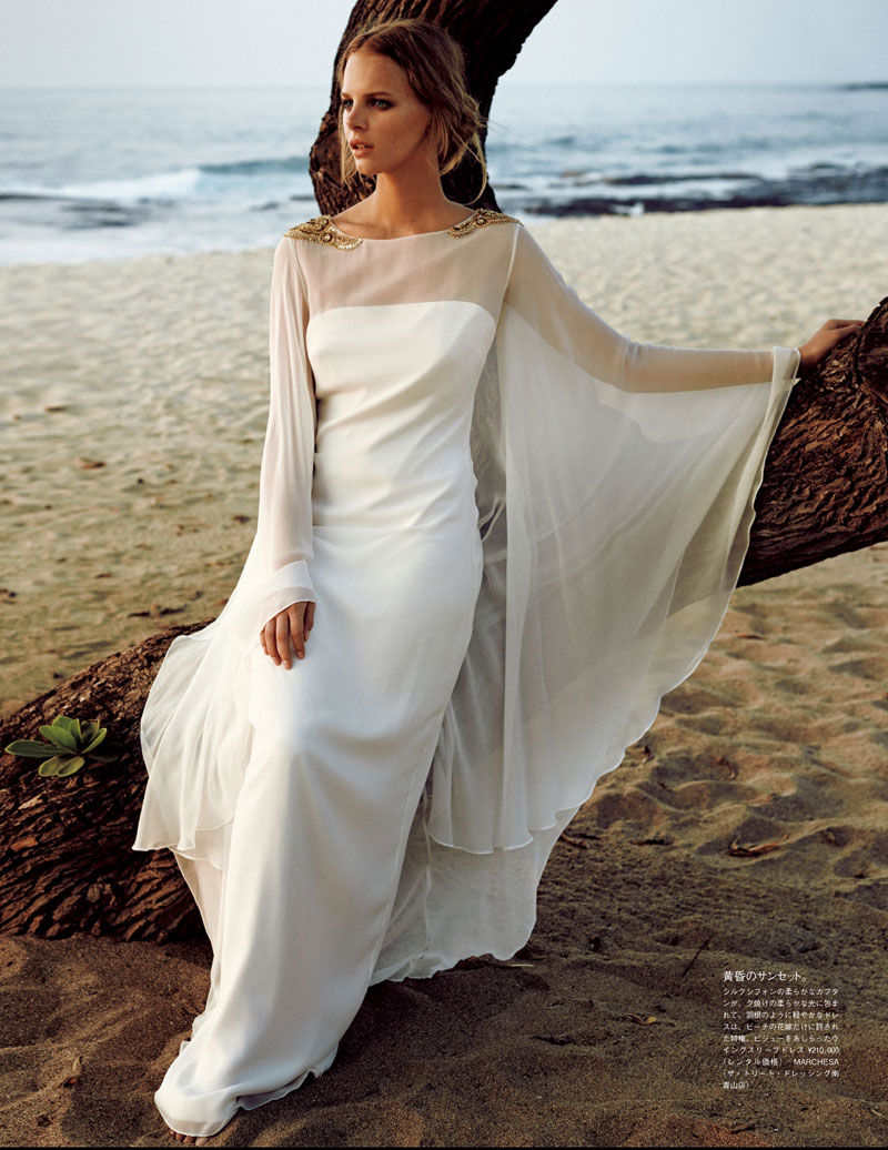 Marloes Horst Plays a Blushing Bride for Vogue  Japan 