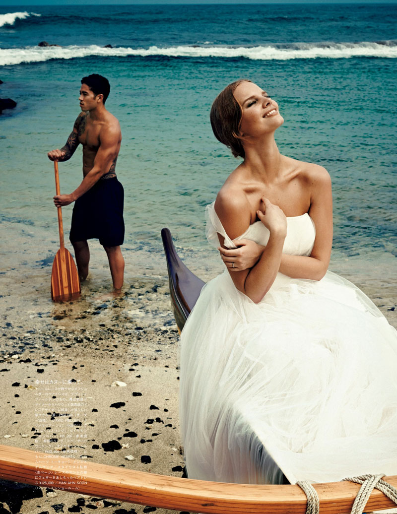 Marloes Horst Plays a Blushing Bride for Vogue Japan Wedding Special