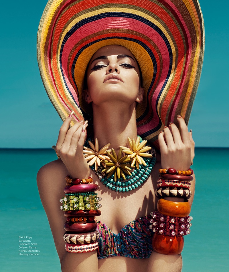Barbara Fialho Models Beach Style for Harper's Bazaar Mexico by Danny Cardozo