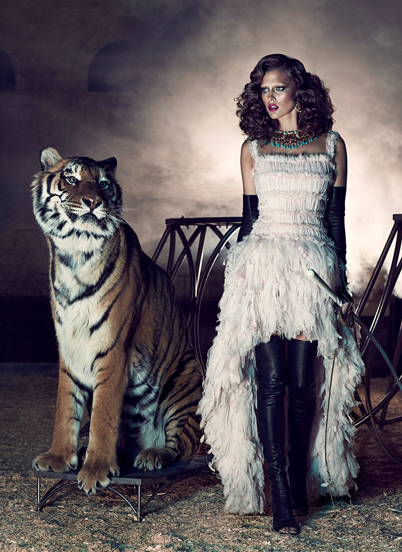 Kim Cloutier Joins the Circus for Dress to Kill Magazine by Chris Nicholls