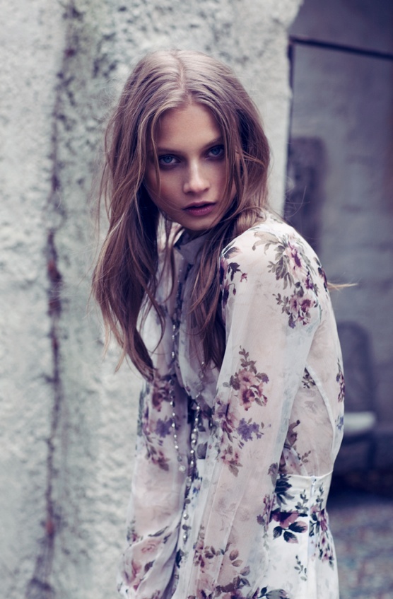Anna Selezneva Gets Gothic in For Love & Lemons Fall 2013 Ads – Fashion ...