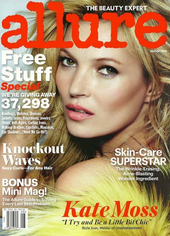 Kate Moss is the Cover Star of Allure's August 2013 Issue