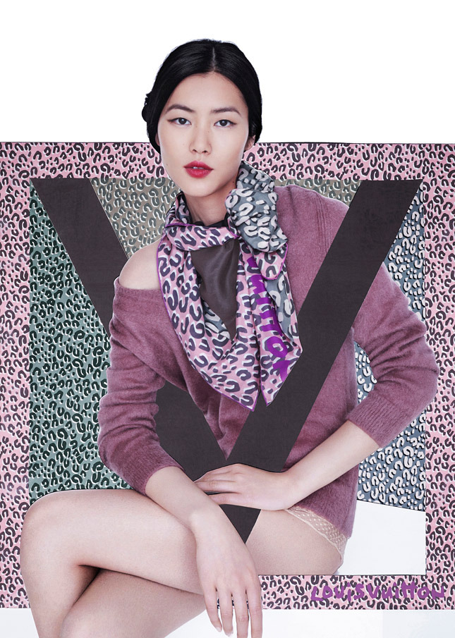 Liu Wen Models Louis Vuitton x Street Artists Scarves Collaboration | Fashion Gone Rogue