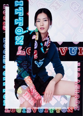 Liu Wen Models Louis Vuitton x Street Artists Scarves Collaboration Liu Wen Models Louis Vuitton x Street Artists Scarves Collaboration