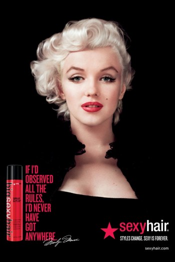 Marilyn Monroe Fronts Sexy Hair Campaign Marilyn Monroe Fronts Sexy Hair Campaign
