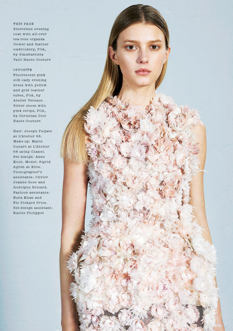 Sigrid Agren Models Couture for The Sunday Times Style by Eric Guillemain