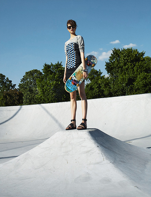 Kate Kondas is a Skater Chick for Elle Hungary by Zoltan Tombor