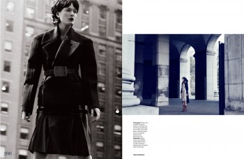 Irina Kulikova is Retro in the City for Elle UK by Marcus Ohlsson ...