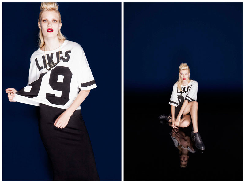 Yulia Terentieva Models Bershka's August/September Lookbook by Mar Ordonez
