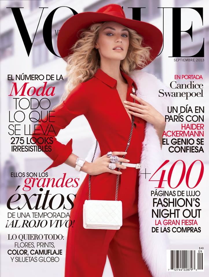 Candice Swanepoel is Red Hot for Vogue Mexico's September 2013 Cover